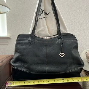 Brighton big leather satchel with hang tag and dust bag